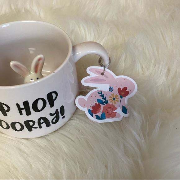 Whimsical Cupboard 10 strawberry Hip Hop Hooray Inscribed Bunny Mug - Picture 2 of 2